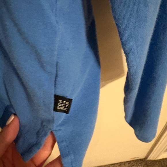 Vintage Structure Men's Blue Long Sleeve Shirt - Picture 2 of 3